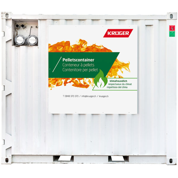 800 Pelletscontainer 10m3 PC101 Seitenansicht 0102 | Krüger + Co. AG